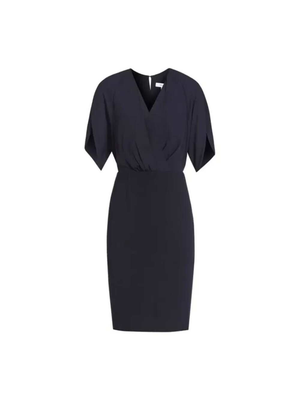 Reiss Lyon V-neck Dress in Navy Blue, Size 4